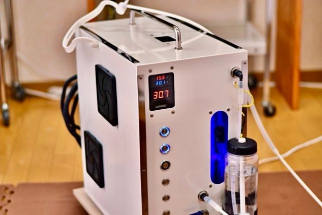 可児市のふじかけ鍼灸の超高濃度酸水素発生器